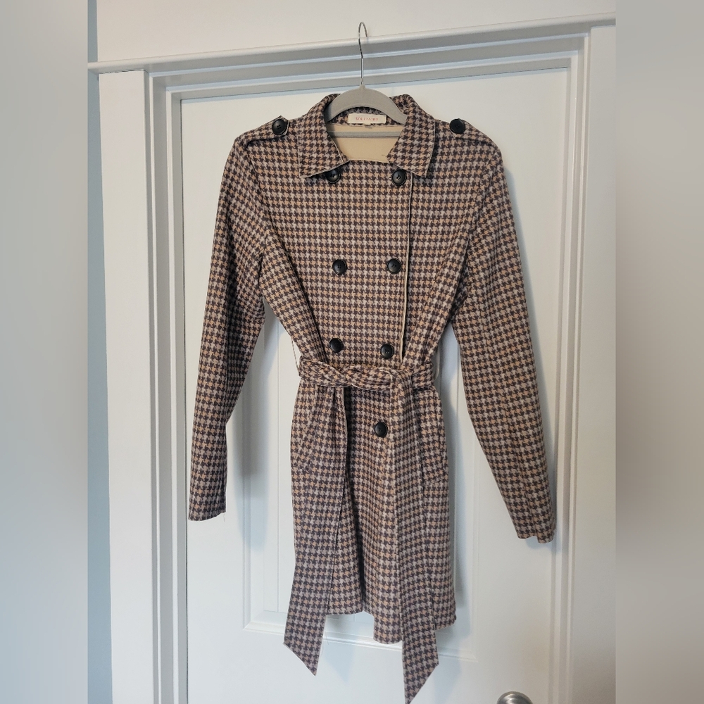 Super Soft Houndstooth Peacoat